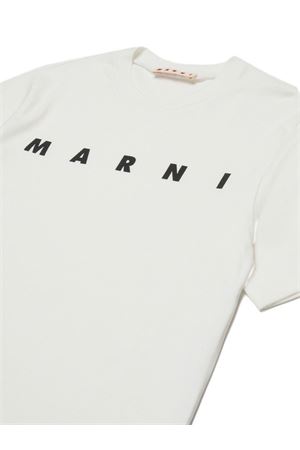 tshirt in cotone bianco MARNI KIDS | M002MVM00RF0M114